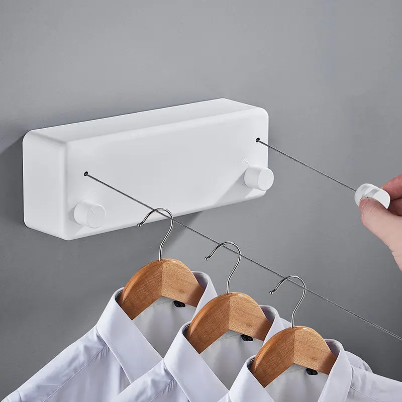 Retractable Clothesline Laundry Line with Adjustable Stainless Steel Double Rope,Wall Mounted Space-Saver Drying Line
Retractable Clothesline Laundry Line with Adjustable Stainless Steel Double Rope,Wall Mounted Space-Saver Drying Line