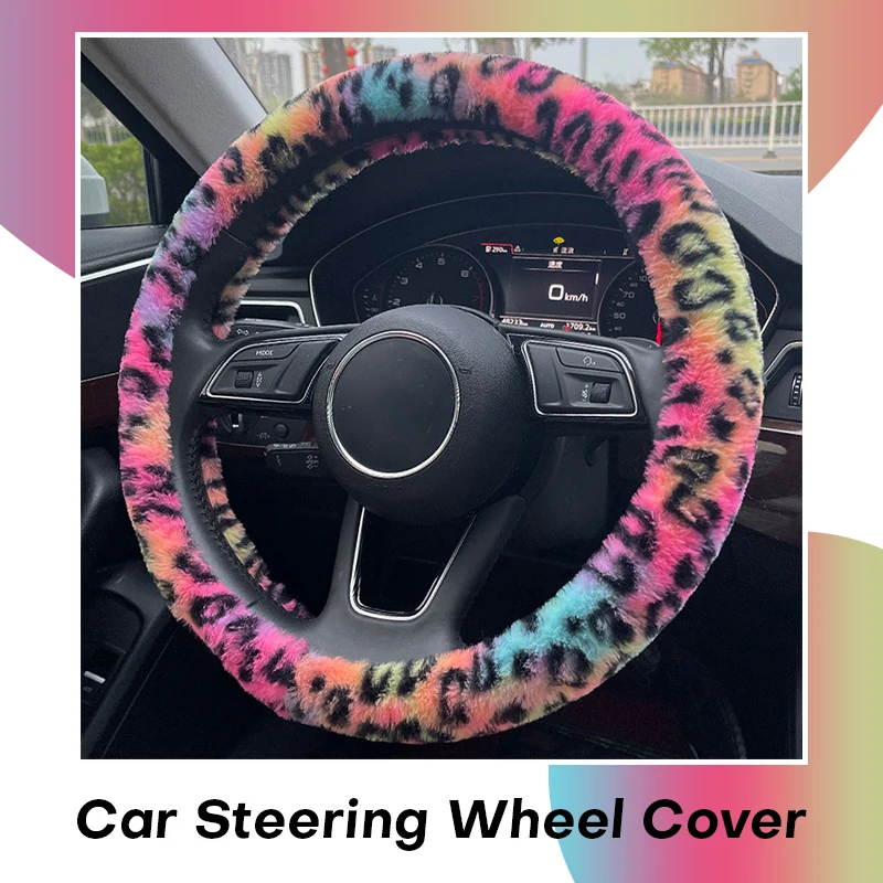 Universal Plush Car Steering Wheel Cover Fashion Interior Tie-dye Pink Leopard Print Anti-slip Handle Covers Women Car Styling
Universal Plush Car Steering Wheel Cover Fashion Interior Tie-dye Pink Leopard Print Anti-slip Handle Covers Women Car Styling