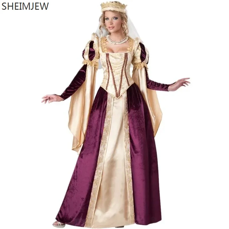 

Sexy Medieval Retro Royal Court Queen Princess Dresses Adult Egyptian Goddess Cosplay Costume Halloween Carnival Party Stage Set