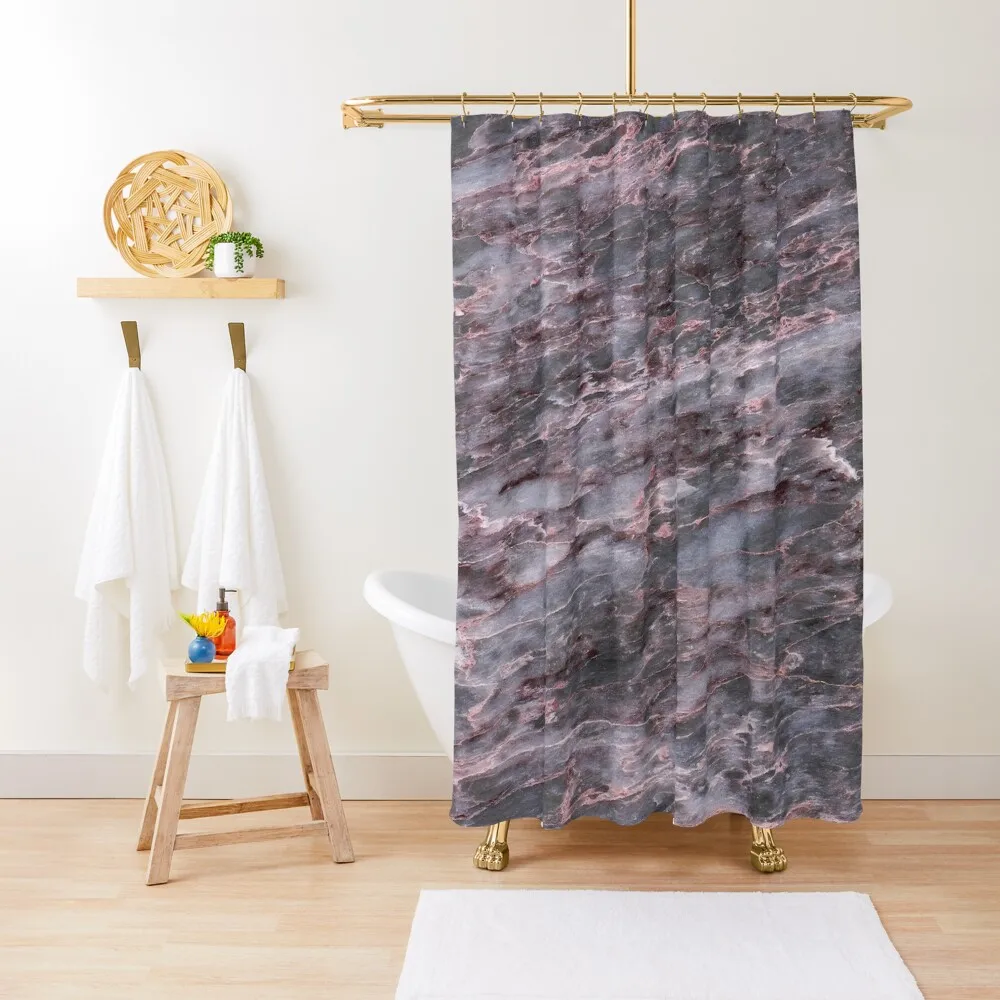 Pink and dark gray purplish tint Marble texture floor background with gold and pink veins greek marble print luxu Shower Curtain
Pink and dark gray purplish tint Marble texture floor background with gold and pink veins greek marble print luxu Shower Curtain