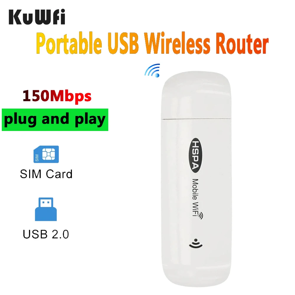 KuWfi 3G 150Mbps Портативный USB беспроводной маршрутизатор мобильный Точка доступа sim-карта беспроводной WiFi портативный WIFI ключ для автомобиля офиса дома
KuWfi 3G 150Mbps Портативный USB беспроводной маршрутизатор мобильный Точка доступа sim-карта беспроводной WiFi портативный WIFI ключ для автомобиля офиса дома