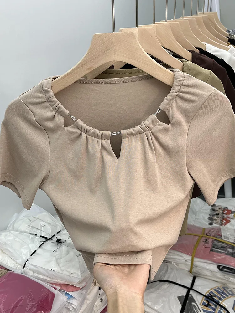 Women White T-shirt Harajuku Vintage Korean Y2k Top O-Neck Short Sleeve Baby Tee Fashion 90s T Shirt 2000s Aesthetic Summer 2023
Women White T-shirt Harajuku Vintage Korean Y2k Top O-Neck Short Sleeve Baby Tee Fashion 90s T Shirt 2000s Aesthetic Summer 2023