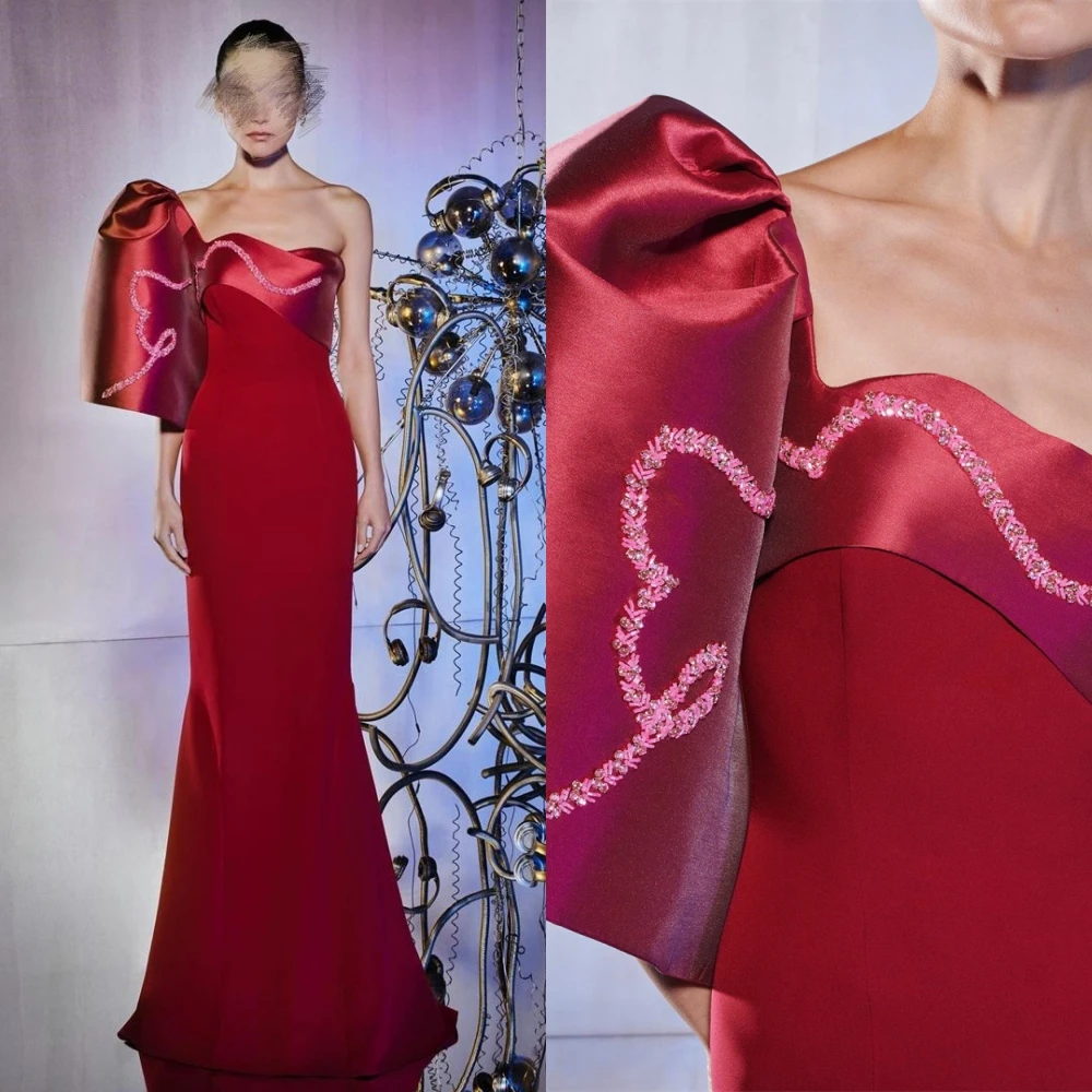 Prom Dresses Elegant Fashion One Shoulder Sequin Mermaid Short Sleeve Party Dress Floor Length Formal Evening Gowns 파티복이브닝드레스
Prom Dresses Elegant Fashion One Shoulder Sequin Mermaid Short Sleeve Party Dress Floor Length Formal Evening Gowns 파티복이브닝드레스