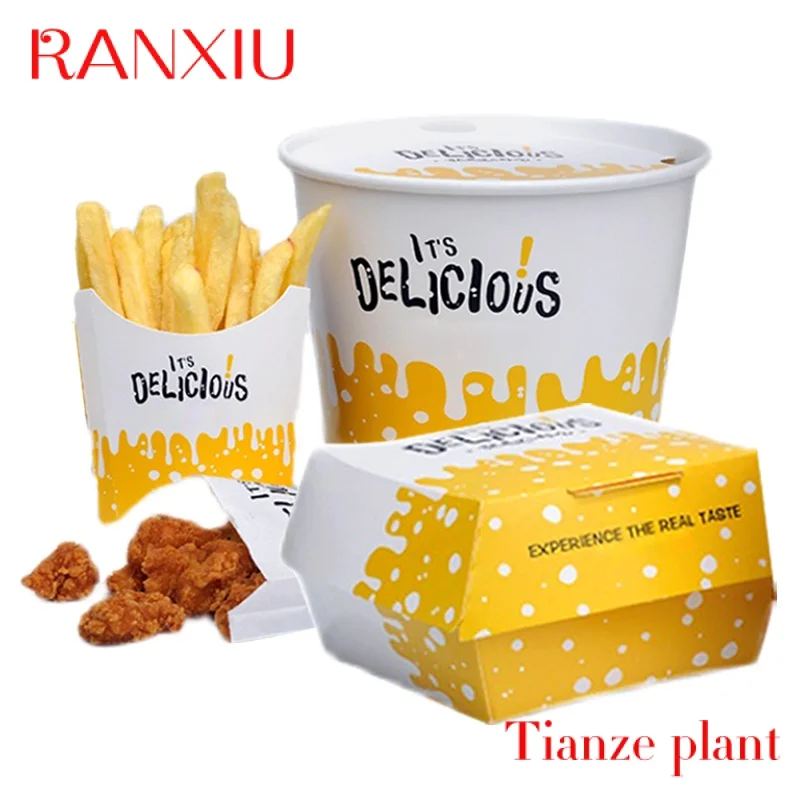 Custom Free Sample Eco-Friendly Material Glossy Lamination Fast Food Restaurant Yellow Hamburger Box Packaging With Customized P
Custom Free Sample Eco-Friendly Material Glossy Lamination Fast Food Restaurant Yellow Hamburger Box Packaging With Customized P