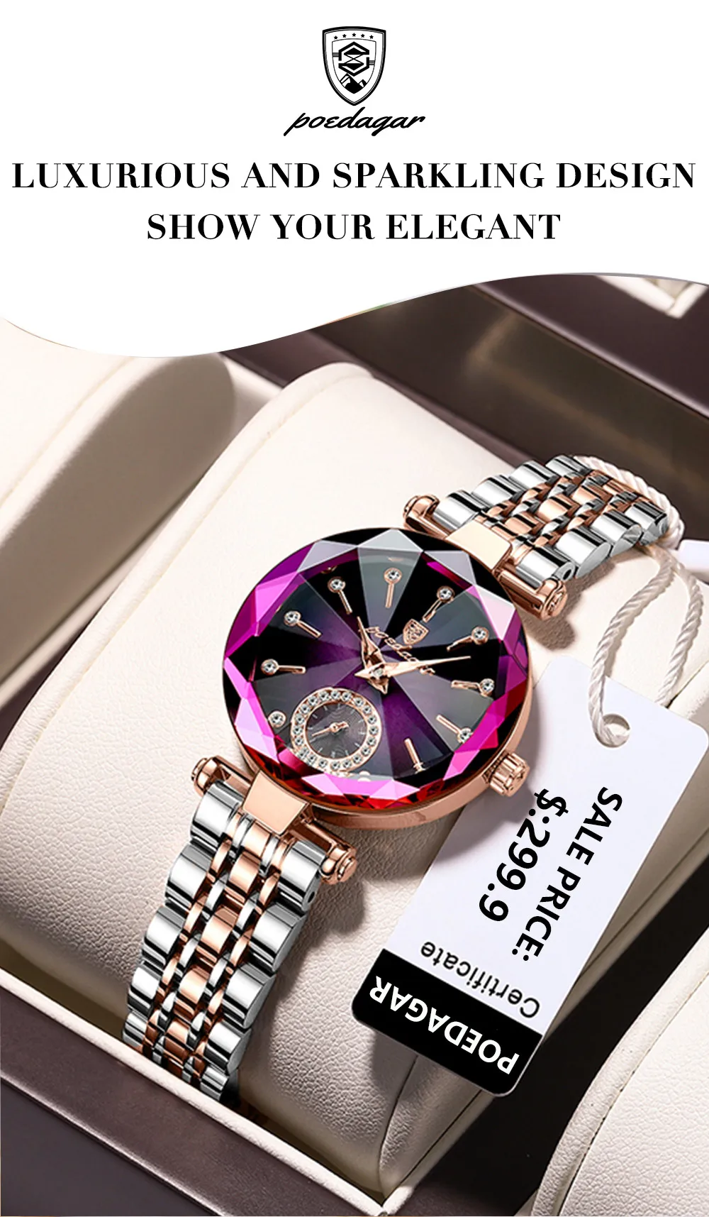 POEDAGAR Luxury Watches For Ladies POEDAGAR Luxury Watches For Ladies