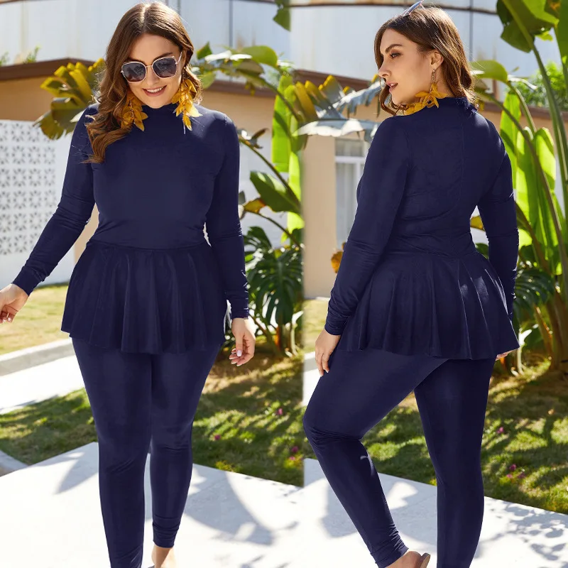 Loose Plus Size 2XL-5XL Long Sleeve Modest Muslimah Woman Swimsuit Conservative Islamic Girls Swimwear Burkinis Bathing Suit
Loose Plus Size 2XL-5XL Long Sleeve Modest Muslimah Woman Swimsuit Conservative Islamic Girls Swimwear Burkinis Bathing Suit