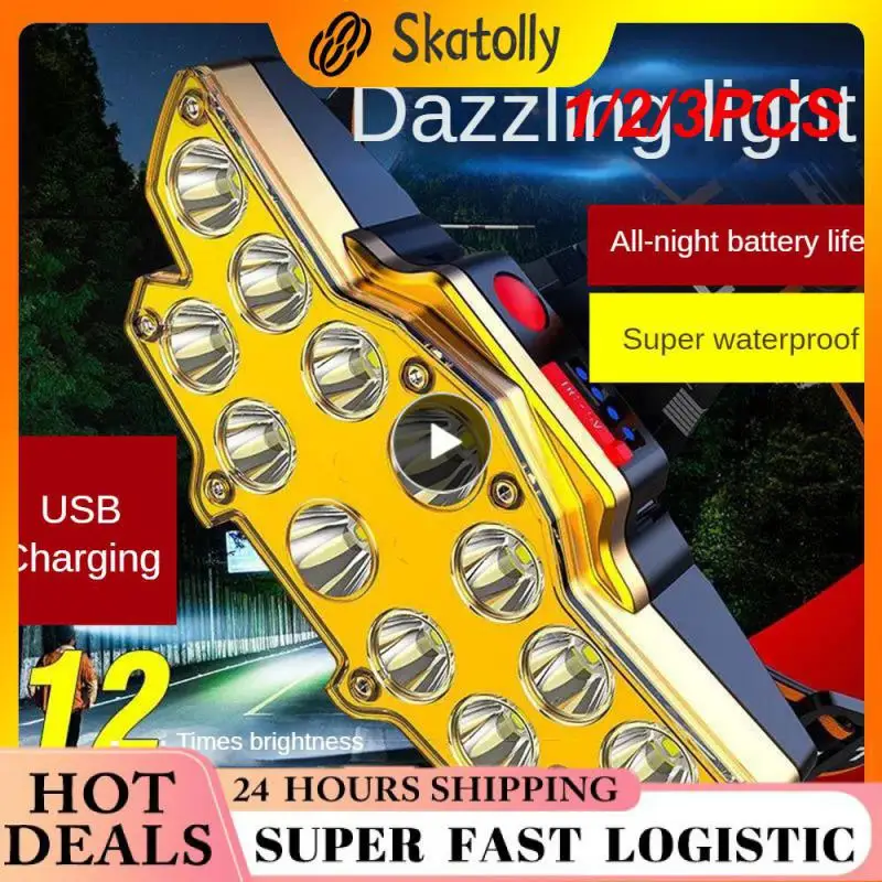 1/2/3PCS High Power Headlamp USB Rechargeable Head-mounted Flashlight Outdoor Waterproof Spotlight Strong Light Head Lamp
1/2/3PCS High Power Headlamp USB Rechargeable Head-mounted Flashlight Outdoor Waterproof Spotlight Strong Light Head Lamp