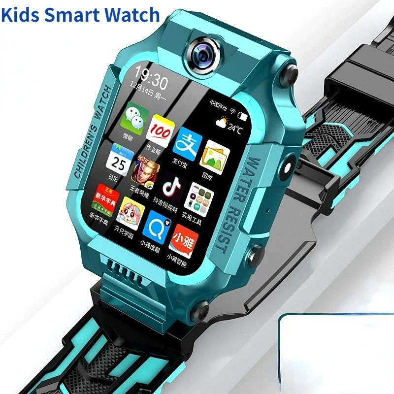 

2024 Q19B Children Kids Smart Watch SOS Phone Call Location Tracker Anti-Lost Camera Touch Screen Waterproof Student Wristwatch
