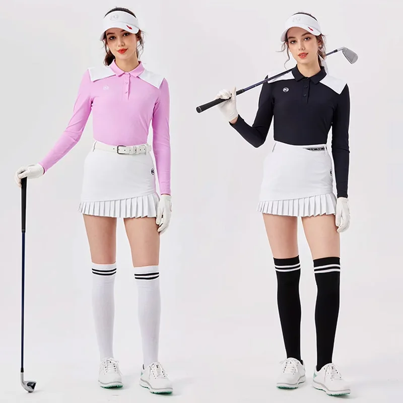 Femt Golf Autumn Lady Long Sleeve Golf Shirt Patchwork Polo T-shirt Women Slim Pencil Skirt Mid-waist Anti-sweat Culottes Sets
Femt Golf Autumn Lady Long Sleeve Golf Shirt Patchwork Polo T-shirt Women Slim Pencil Skirt Mid-waist Anti-sweat Culottes Sets