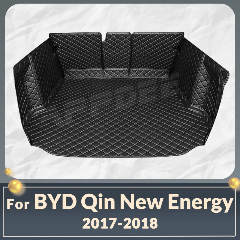 

Автомобильный коврик для багажника с полным покрытием для BYD Qin New Energy 2017 2018, автомобильный коврик для багажника, подкладка для груза, защитные аксессуары для интерьера