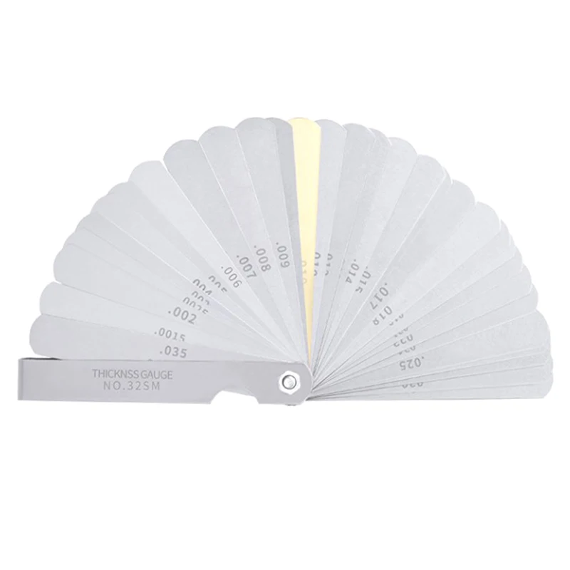 Feeler Gauge 32-Blade Dual Reading Combination Gap Measurement Tool Feeler Gauge Set For Gap Width/Thickness 0.04-0.88mm
Feeler Gauge 32-Blade Dual Reading Combination Gap Measurement Tool Feeler Gauge Set For Gap Width/Thickness 0.04-0.88mm