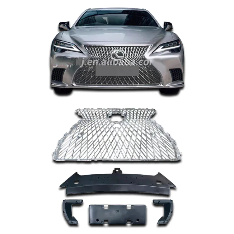 

For 2018 and 2023 Lexus LS500H Front Bumper Body Kit To Upgrade the New LS Grille before Plating