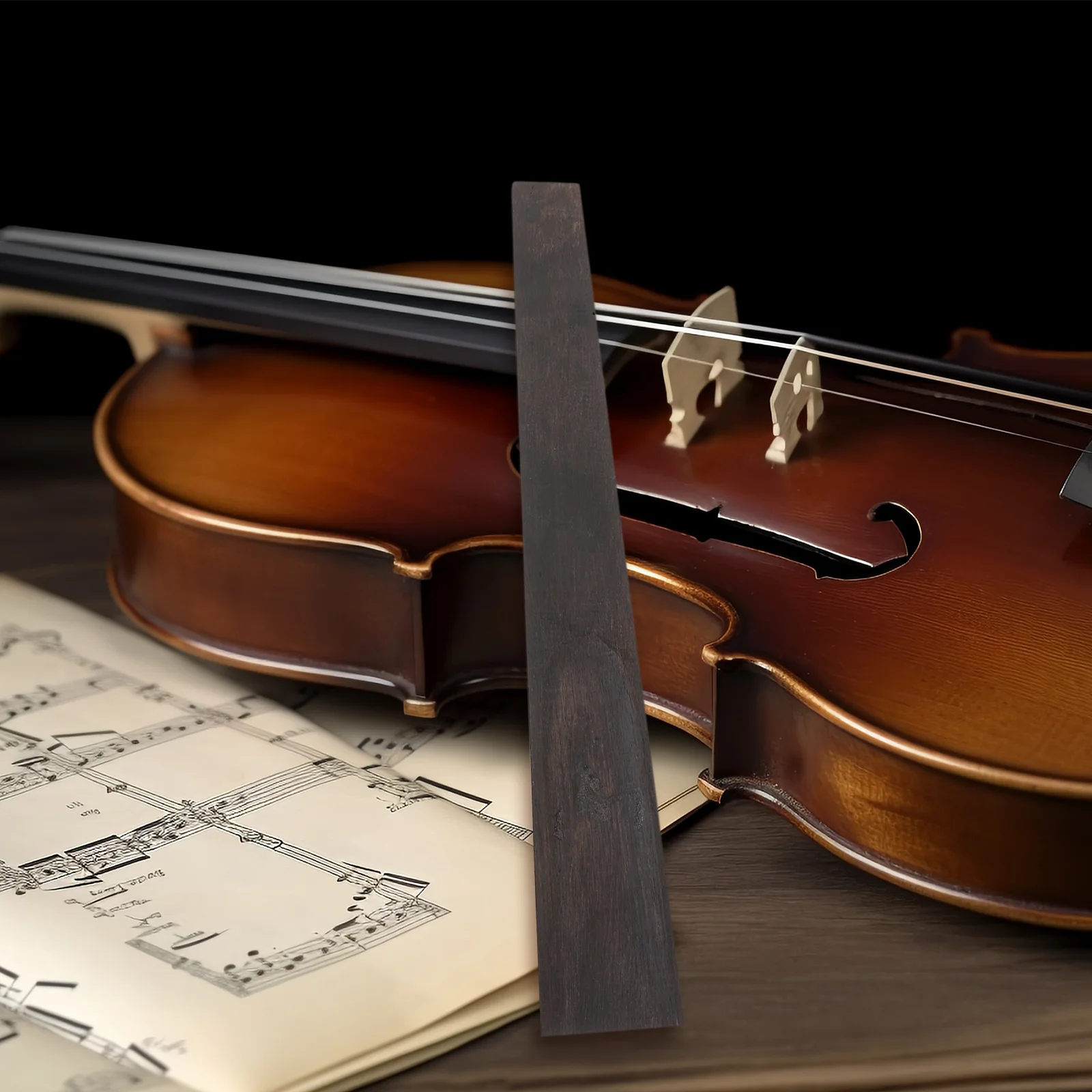 

Durable Violin Neck Head Fretboard for Violin Ebony 4/4 Violin Fingerboard