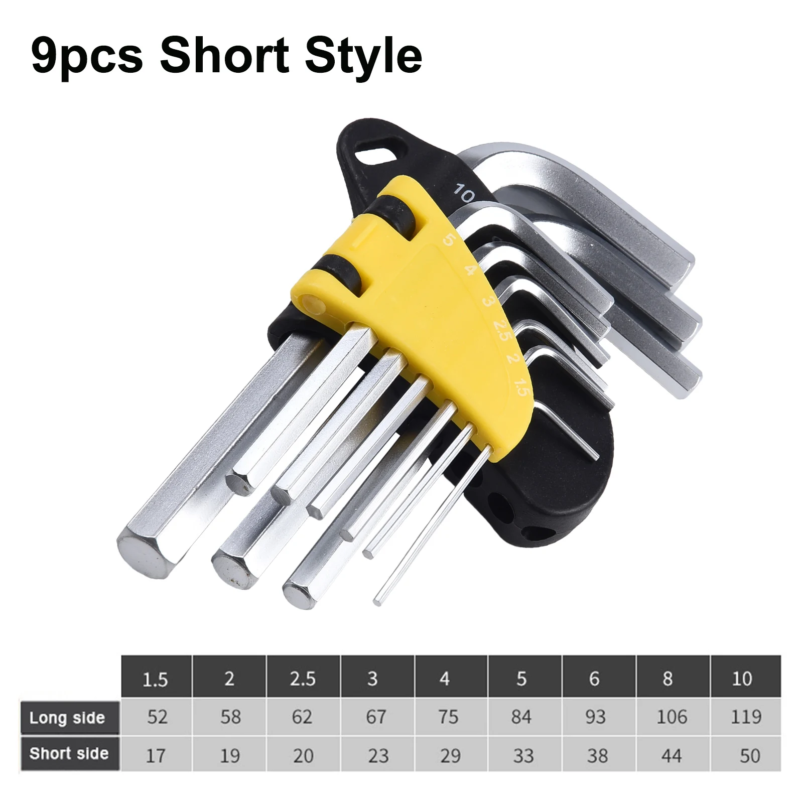 1.5-10mm L Wrench Kit Short Long Hex Key Set Bicycle Repair Tool Hexagon Spanner Chrome Vanadium Steel Wrenches Hand Tools
1.5-10mm L Wrench Kit Short Long Hex Key Set Bicycle Repair Tool Hexagon Spanner Chrome Vanadium Steel Wrenches Hand Tools
