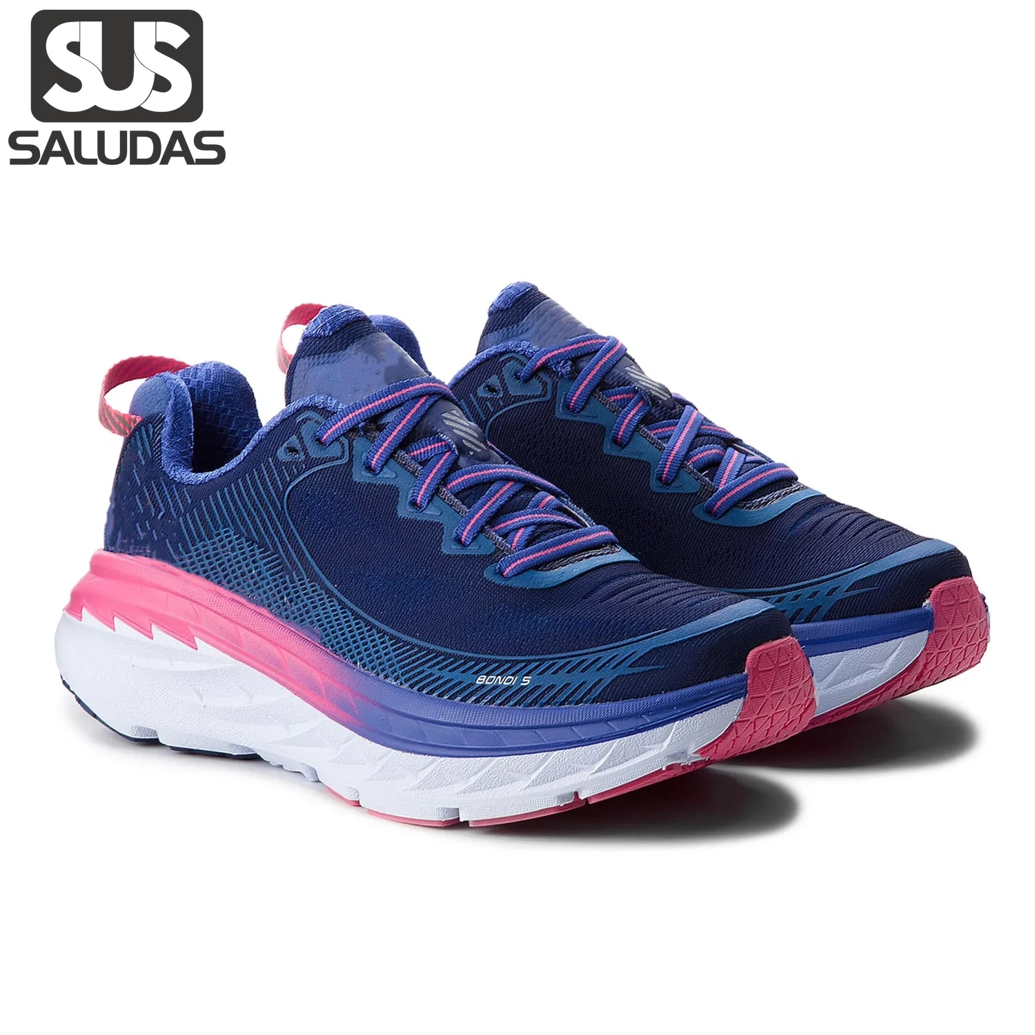 

SALUDAS Bondi 5 Women Shoes Men Running Shoes Thick Sole Cushioning Soft Sole Outdoor Unisex Casual Road Jogging Sneakers