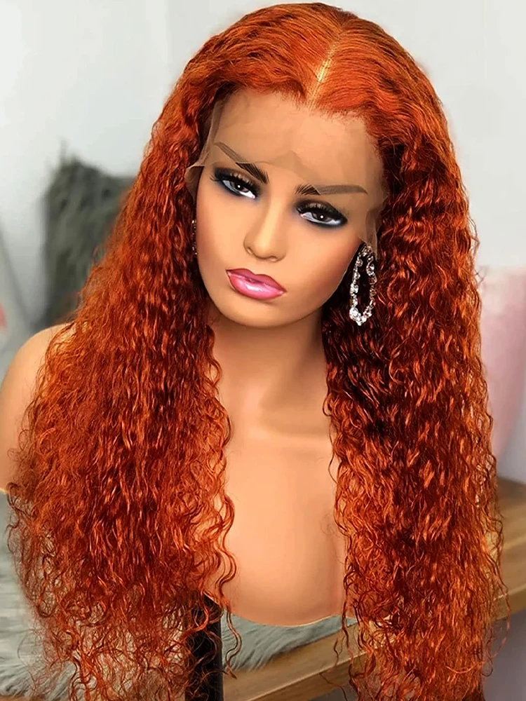 Ginger Orange Water Wave 13x4 Lace Front Wig Curly Human Hair Wigs for Women Colored 13x6 Transparent Deep Wave Lace Frontal Wig
Ginger Orange Water Wave 13x4 Lace Front Wig Curly Human Hair Wigs for Women Colored 13x6 Transparent Deep Wave Lace Frontal Wig