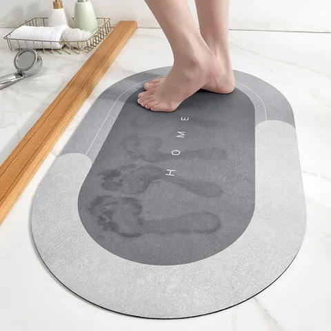 

Highly Absorbent Bathroom Rug Fast Drying Bath Mat Non-slip Floor Mats Entrance Doormat Kitchen Toilet Room Carpet Home Decor