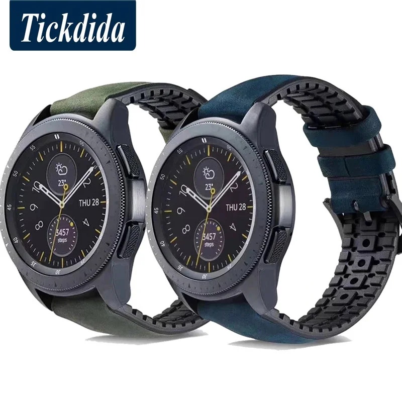 Genuine Leather+Silicone Strap for Samsung Galaxy Watch 5 4 Classic 46mm 44mm Watch 5 Pro Band 20mm 22mm Men Strap Black Buckle
Genuine Leather+Silicone Strap for Samsung Galaxy Watch 5 4 Classic 46mm 44mm Watch 5 Pro Band 20mm 22mm Men Strap Black Buckle