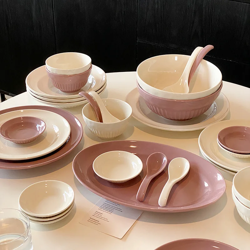 Bowl and dish minimalist tableware, high-temperature resistant ins wholesale underglaze colored ceramic bowl and dish
Bowl and dish minimalist tableware, high-temperature resistant ins wholesale underglaze colored ceramic bowl and dish