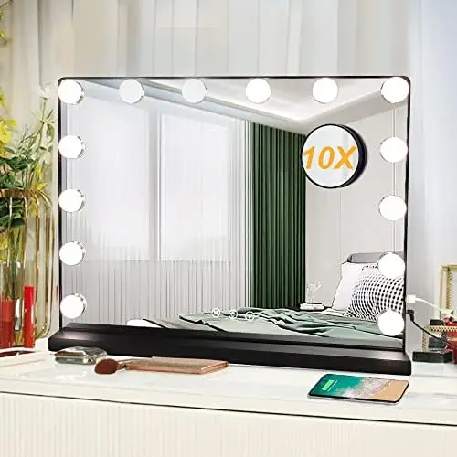 Vanity Mirror Light, Professional Plug in Light- Mirror, Lighted Vanity Mirror, 3 Color Dimmable Modes with Removable Magnifica
Vanity Mirror Light, Professional Plug in Light- Mirror, Lighted Vanity Mirror, 3 Color Dimmable Modes with Removable Magnifica