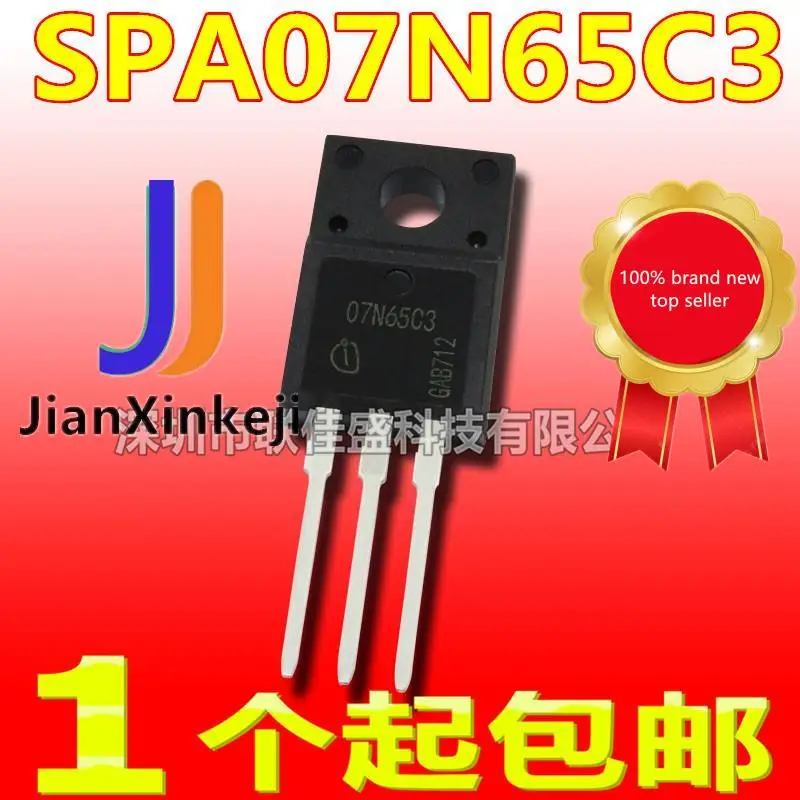 

10pcs 100% orginal new in stock SPA07N65C3 07N65C3 7.3A 650V N-channel field effect tube TO-220F