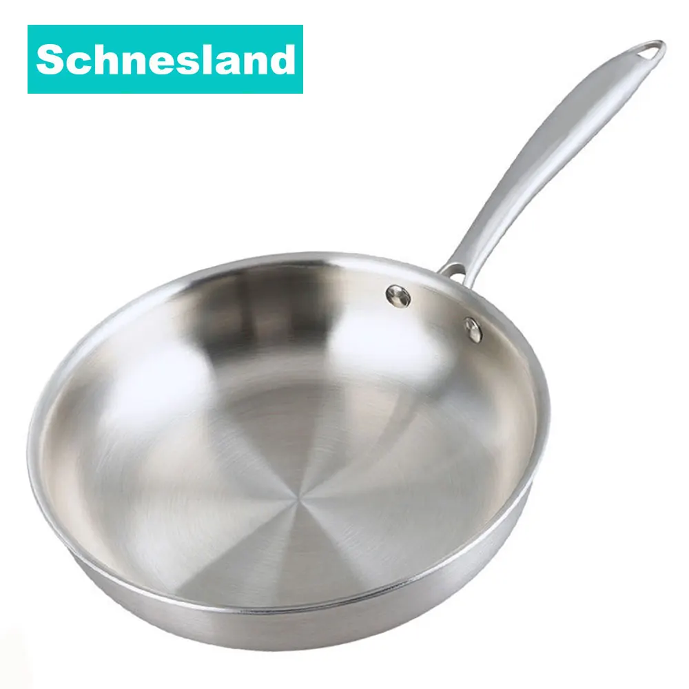 Schnesland 24cm Chef's Pans Classic Stainless Steel Fry Pans Uncoated Open Skillet
Schnesland 24cm Chef's Pans Classic Stainless Steel Fry Pans Uncoated Open Skillet