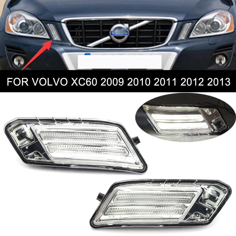 Car Front Bumper DRL Daytime Running Light Turn Signal Lamp Fog Lights DRL For Volvo XC60 2009 2010 2011 2012 2013 accessories
Car Front Bumper DRL Daytime Running Light Turn Signal Lamp Fog Lights DRL For Volvo XC60 2009 2010 2011 2012 2013 accessories