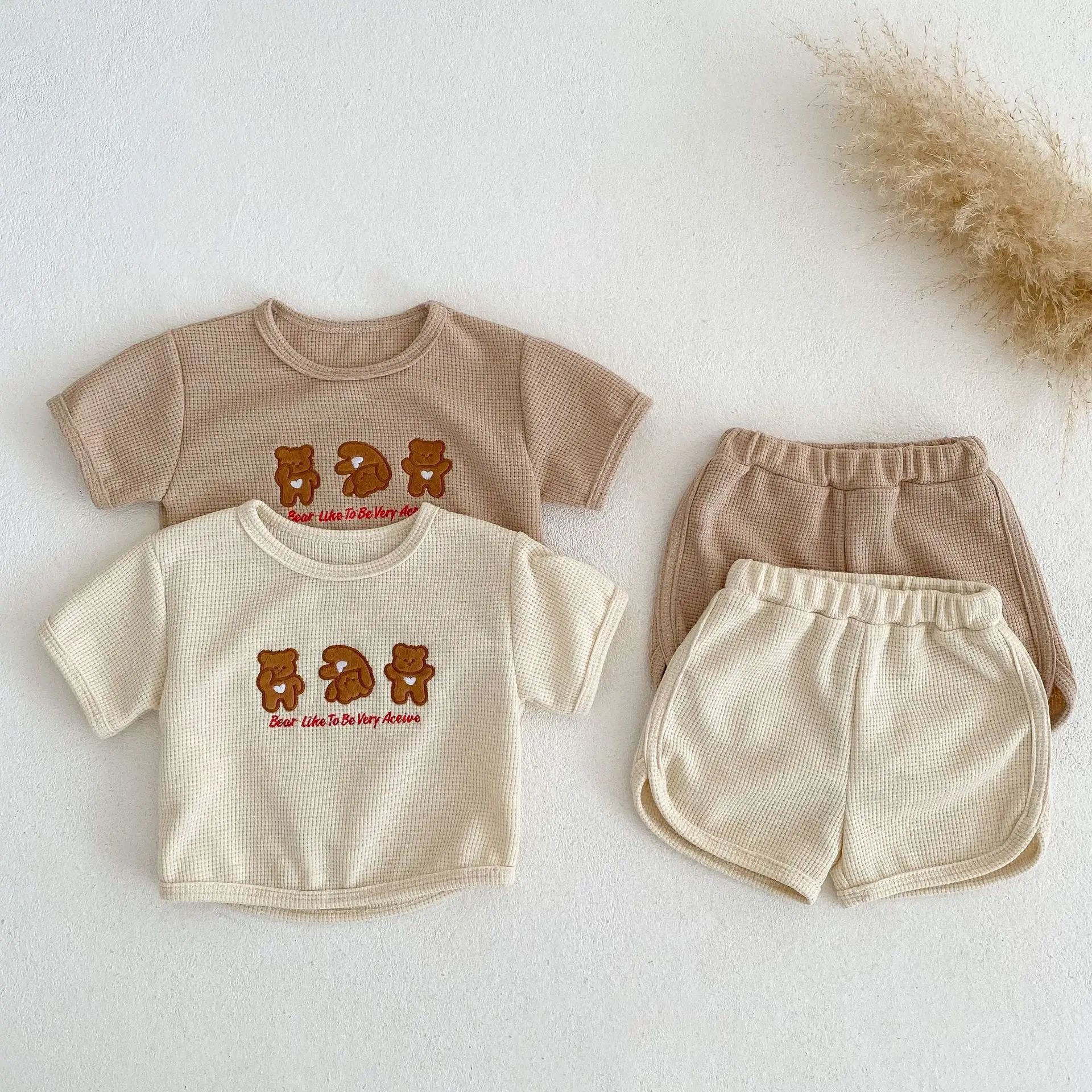 New Baby Boys Girls Bear Embroidery Suits Waffle Cute Clothes Sets for Newborns Korean Style Leisure Toddler Children's Outfits
New Baby Boys Girls Bear Embroidery Suits Waffle Cute Clothes Sets for Newborns Korean Style Leisure Toddler Children's Outfits