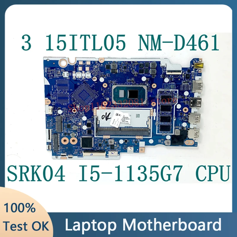 Laptop Motherboard HS45A/HS55A NM-D461 Mainboard For Lenovo IdeaPad 3 15ITL05 5B21B84475 With SRK04 I5-1135G7 CPU 4GB 100%Tested
Laptop Motherboard HS45A/HS55A NM-D461 Mainboard For Lenovo IdeaPad 3 15ITL05 5B21B84475 With SRK04 I5-1135G7 CPU 4GB 100%Tested