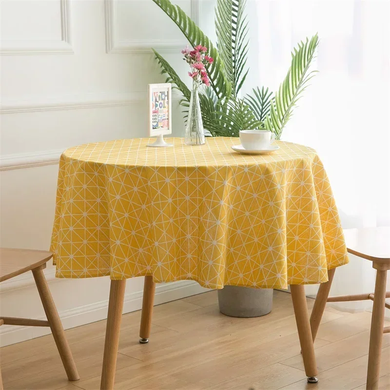 Elegant Nordic Round Tablecloth Cotton Linen Geometric Oilproof Table Cover for Wedding Outdoor Dining Diameter 150cm Desk Cloth
Elegant Nordic Round Tablecloth Cotton Linen Geometric Oilproof Table Cover for Wedding Outdoor Dining Diameter 150cm Desk Cloth
