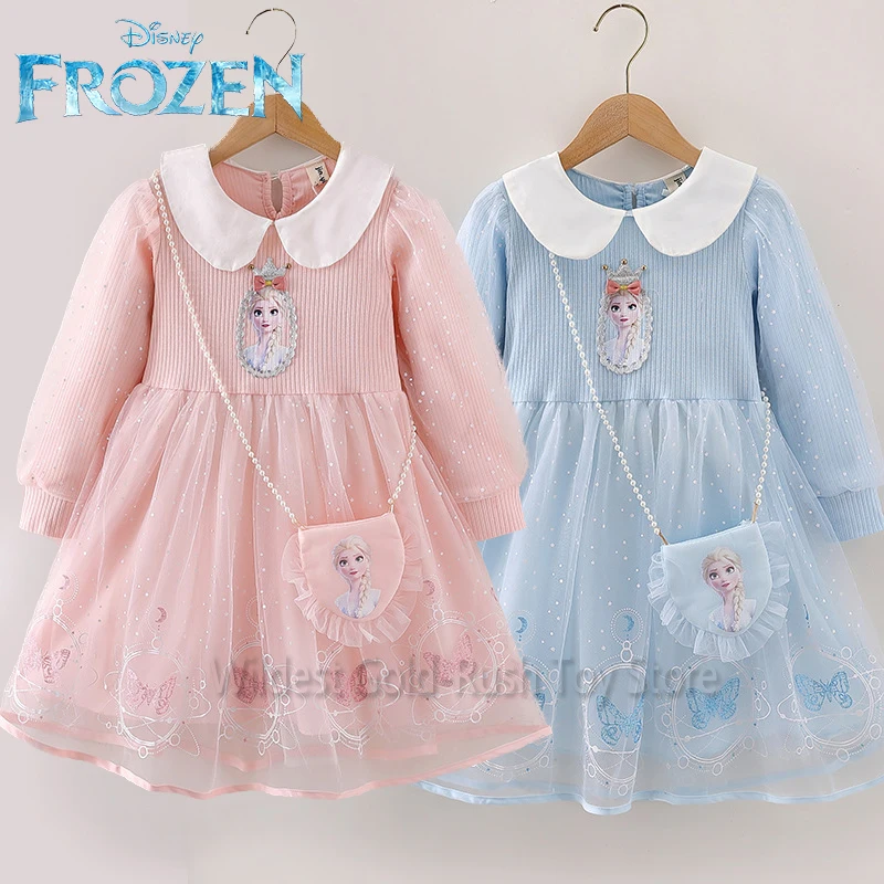 Spring Autumn New Disney Princess Dress Girls Dress Kids Dress Long-sleeved for Children's Party Clothes Elsa Frozen Dress 2024
Spring Autumn New Disney Princess Dress Girls Dress Kids Dress Long-sleeved for Children's Party Clothes Elsa Frozen Dress 2024