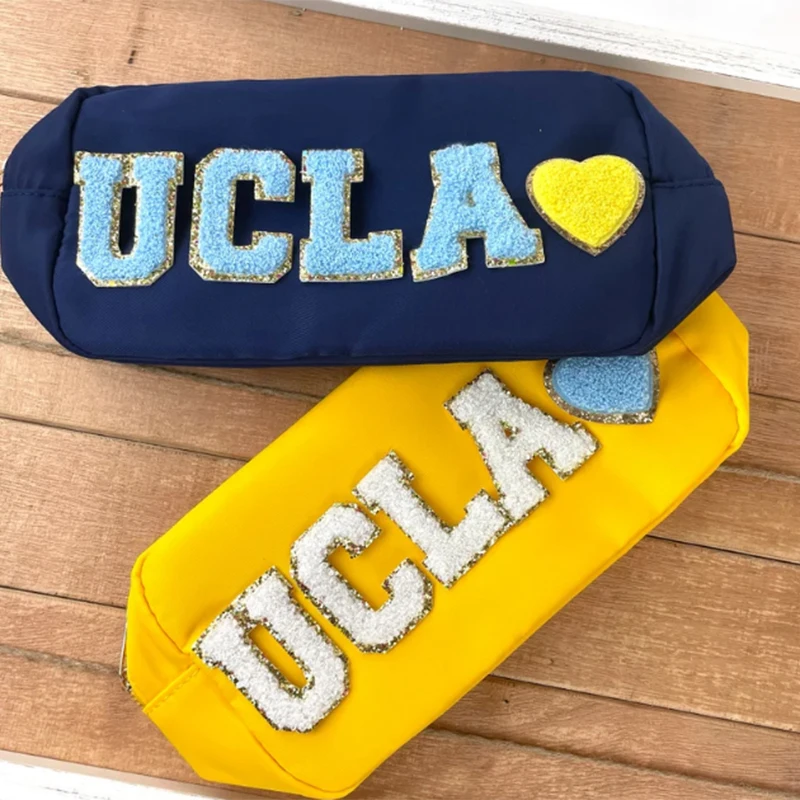 New Small Mini Nylon Zipper Waterproof Cosmetic Bag Embroidery Chenille Letters Patches Jewellery Custom Travel Makeup Bag
New Small Mini Nylon Zipper Waterproof Cosmetic Bag Embroidery Chenille Letters Patches Jewellery Custom Travel Makeup Bag