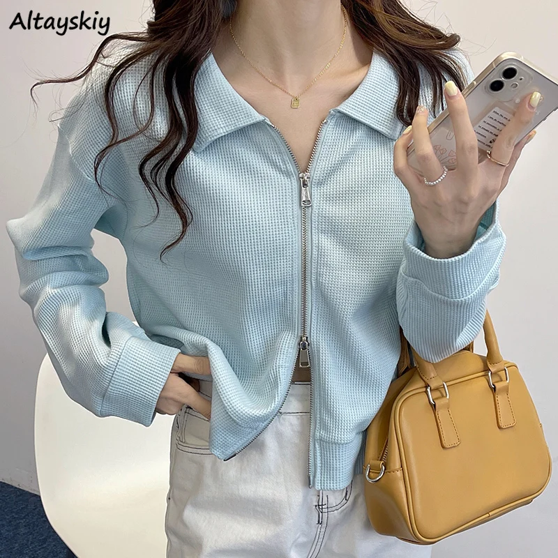 Sweatshirts Woman Casual Solid Office Lady Zip-up All-match Fashion Korean Zipper Simple Streetwear Daily Ins Retro Spring Cozy
Sweatshirts Woman Casual Solid Office Lady Zip-up All-match Fashion Korean Zipper Simple Streetwear Daily Ins Retro Spring Cozy