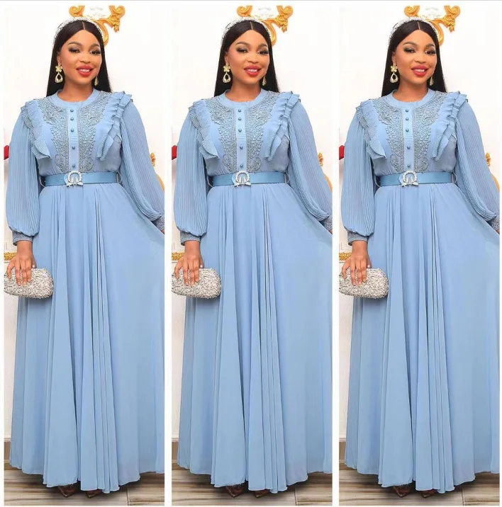 African Clothes Women African Dresses for Women Summer African Women Long Sleeve O-neck Polyester Long Dress African Robes
African Clothes Women African Dresses for Women Summer African Women Long Sleeve O-neck Polyester Long Dress African Robes