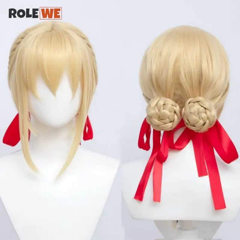 Violet Evergarden cosplay wig Fiber synthetic wig Golden ponytail long hair Synthetic Hair Violet Evergarden cosplay Wigs
Violet Evergarden cosplay wig Fiber synthetic wig Golden ponytail long hair Synthetic Hair Violet Evergarden cosplay Wigs