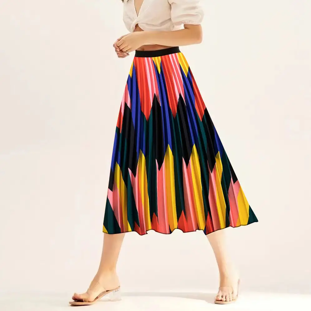 Nighpha Pleated Skirt for Women Summer Causal Print Skirt Elastic High Waist Midi Skirt Versatile Slimming Large Hem
Nighpha Pleated Skirt for Women Summer Causal Print Skirt Elastic High Waist Midi Skirt Versatile Slimming Large Hem
