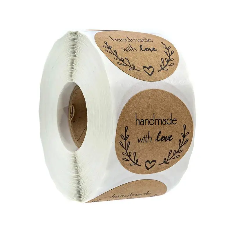 PcsRoll Tags Scrapbooking Handmade With Love Seal Romantic Paper Round Sticker For Olive Branch Wedding Decoration Stickers
PcsRoll Tags Scrapbooking Handmade With Love Seal Romantic Paper Round Sticker For Olive Branch Wedding Decoration Stickers