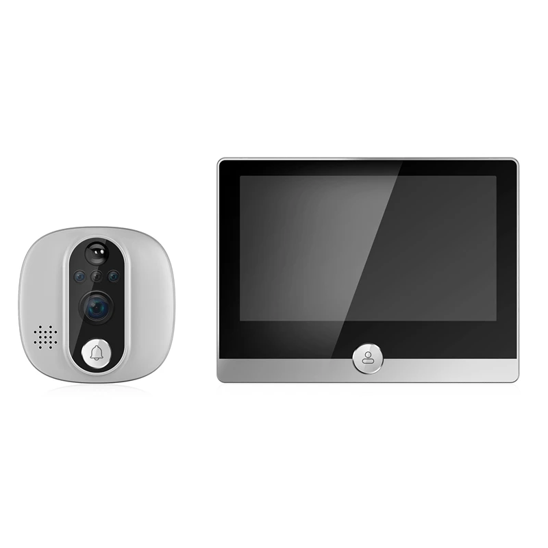 4.3 Inch TUYA Wifi LCD Screen Digital Doorbell 1080P Intercom Night Vision Electronic Peephole Door Camera Viewer Easy To Use
4.3 Inch TUYA Wifi LCD Screen Digital Doorbell 1080P Intercom Night Vision Electronic Peephole Door Camera Viewer Easy To Use