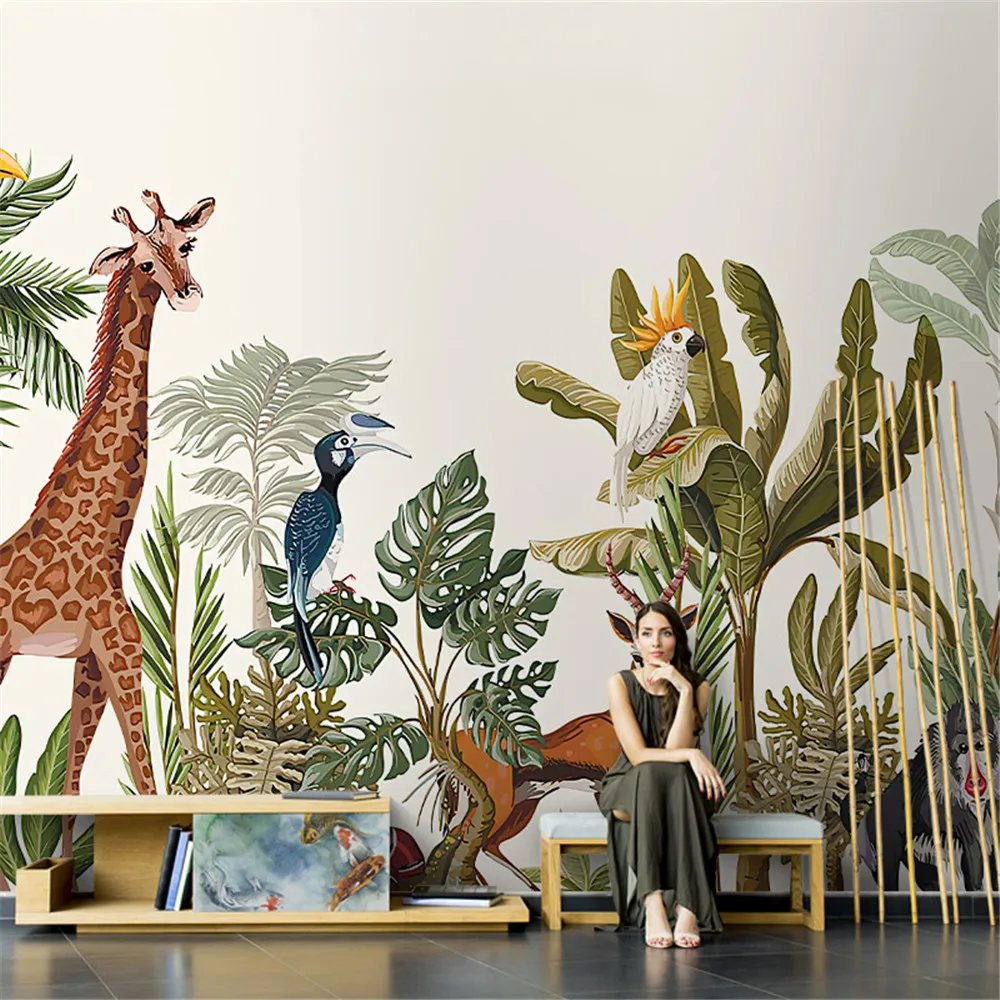 Southeast Asia animal and plant TV background 3d wallpaper restaurant children's room custom mural simple papel de parede
Southeast Asia animal and plant TV background 3d wallpaper restaurant children's room custom mural simple papel de parede
