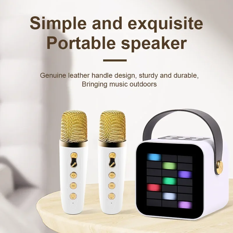 Mini Karaoke Machine Portable Wireless Bluetooth Speaker with Wireless Microphone HIFI Sound Quality Home Audio Set KTV Boombox
Mini Karaoke Machine Portable Wireless Bluetooth Speaker with Wireless Microphone HIFI Sound Quality Home Audio Set KTV Boombox