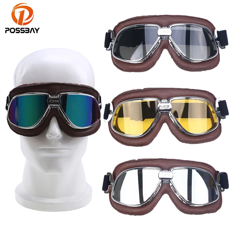 

POSSBAY Outdoor Sport Motocross ATV Dirt Bike Off Road Racing Goggles Universal Moto Men Women Motorcycle Glasses Helmet