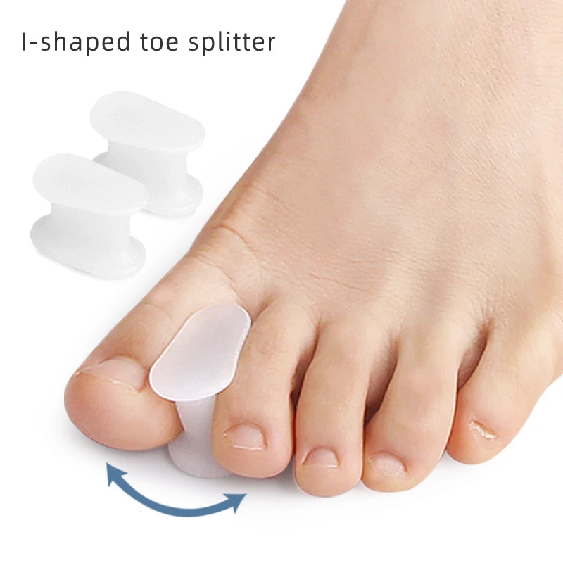 

4Pairs Foot Care Bunion Toe Splitter Hallux Valgus Straightener Pedicure Silicone Gel Separator Spreader Pain Relief Corrector