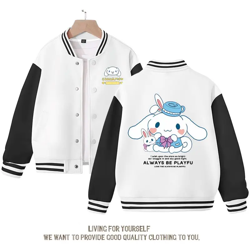 2023Sanrioed Kawaii Anime Cinnamoroll Cute Cartoon Boys Baseball Uniform Spring/autumn New Children Girl Tops Coat Birthday Gift
2023Sanrioed Kawaii Anime Cinnamoroll Cute Cartoon Boys Baseball Uniform Spring/autumn New Children Girl Tops Coat Birthday Gift