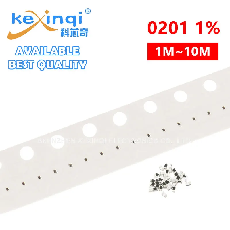 200pcs/lot SMD 0201 Resistor 1% 1/20W resistance 0R Ohm 1M-10M 1M 2.2M 10M 3.6M 2.4M 4.7M 5.6M
200pcs/lot SMD 0201 Resistor 1% 1/20W resistance 0R Ohm 1M-10M 1M 2.2M 10M 3.6M 2.4M 4.7M 5.6M