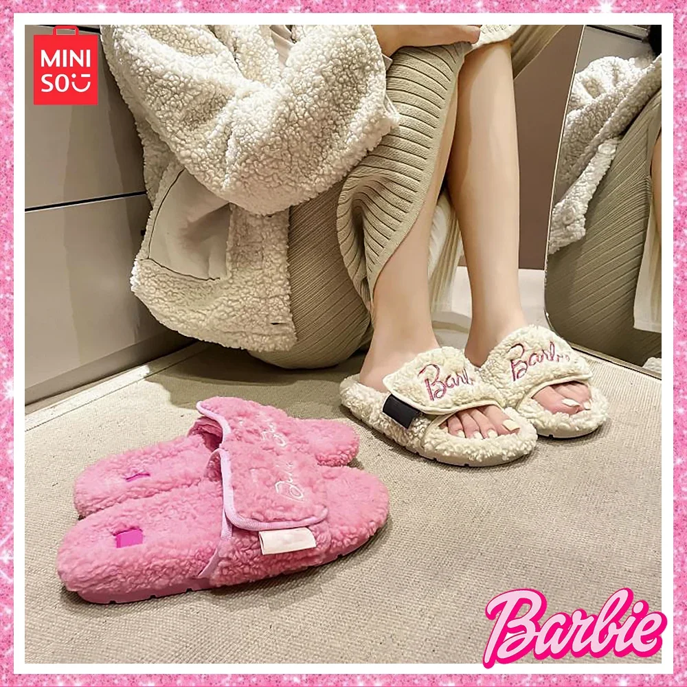 2024 Miniso Барби, тапочки из овечьей шерсти для женщин, верхняя одежда 2024, новые модные плюшевые тапочки на толстой подошве, подарок на день рождения
2024 Miniso Барби, тапочки из овечьей шерсти для женщин, верхняя одежда 2024, новые модные плюшевые тапочки на толстой подошве, подарок на день рождения