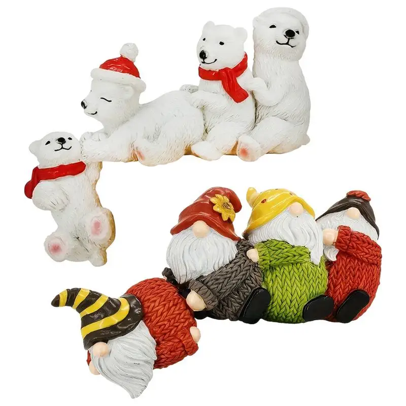 Рождественская статуя из смолы, статуэтка гнома, белого медведя, многоразовые яркие внутренние поделки, аксессуары для украшения дома
Рождественская статуя из смолы, статуэтка гнома, белого медведя, многоразовые яркие внутренние поделки, аксессуары для украшения дома