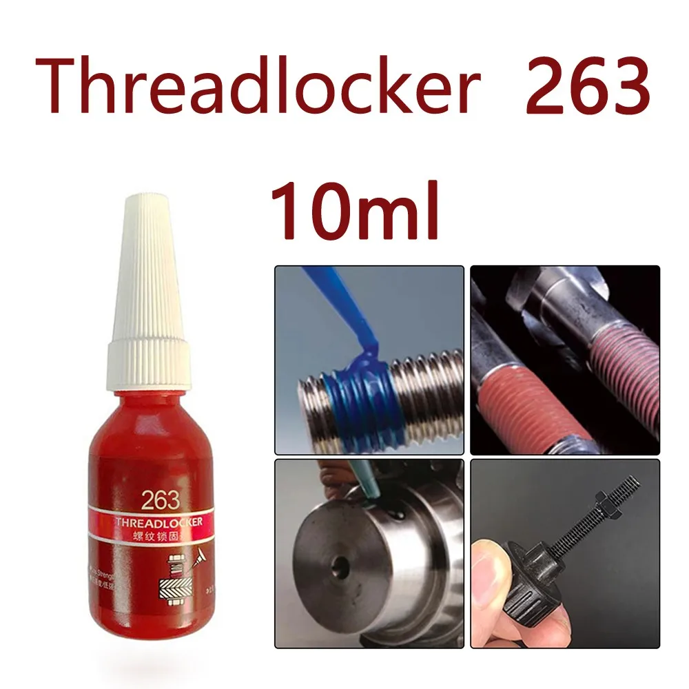 1pc 10ml Red Threadlocker 263 Hand Tools Active Inert Metal Adhesive For Permanently Locking And Sealing Threaded Fasteners
1pc 10ml Red Threadlocker 263 Hand Tools Active Inert Metal Adhesive For Permanently Locking And Sealing Threaded Fasteners