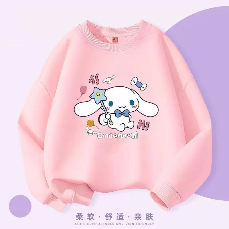 Толстовка Sanrio Cinnamoroll, милые зимние теплые флисовые топы для девочек, милая повседневная детская одежда с аниме, футболка, подарок для ребенка
Толстовка Sanrio Cinnamoroll, милые зимние теплые флисовые топы для девочек, милая повседневная детская одежда с аниме, футболка, подарок для ребенка