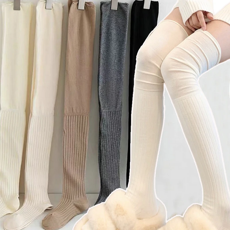 Women's Stockings Autumn Winter High Thigh Socks Japanese Loita Splicing Over The Knee Socks Solid Color Thermal Warm Long Socks
Women's Stockings Autumn Winter High Thigh Socks Japanese Loita Splicing Over The Knee Socks Solid Color Thermal Warm Long Socks