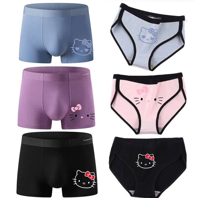 Anime Hello Kitty Couple Underwear Cute Cartoon New Women Pure Cotton Underwear Breathable Men Underwear Kawaii Girl Accessories
Anime Hello Kitty Couple Underwear Cute Cartoon New Women Pure Cotton Underwear Breathable Men Underwear Kawaii Girl Accessories